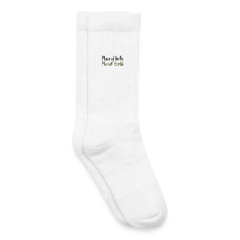 Place of birth: Planet Earth - Chaussettes de tennis bio enfant - blanc - Droite