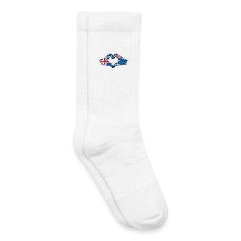 Island Australien Flagge Herzform used - Kinder Tennissocken - Weiß - Rechts