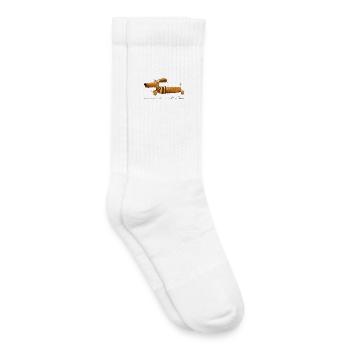 Rennender Dackel I Dachshund I Teckel I Hund - Kinder Tennissocken - Weiß - Rechts