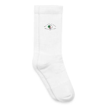 Drapeau de l’Algérie mains forme coeur utilisé - Chaussettes de tennis bio enfant - blanc - Droite