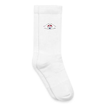 Holland flag heart used - Kids Tennis Socks - white - Right