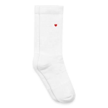 Herzschlag Herz Liebe Illustration - Kinder Tennissocken - Weiß - Rechts