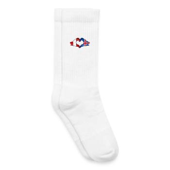 Peru Island Flagge Hände Herzform used - Kinder Tennissocken - Weiß - Rechts