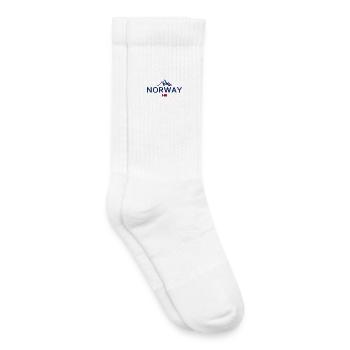 Norvège - Norvège - Norvège - Drapeau - Scandinavie - Chaussettes de tennis bio enfant - blanc - Droite