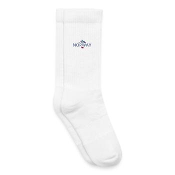 Norvège - Norvège - Norvège - Drapeau - Scandinavie - Chaussettes de tennis bio enfant - blanc - Droite