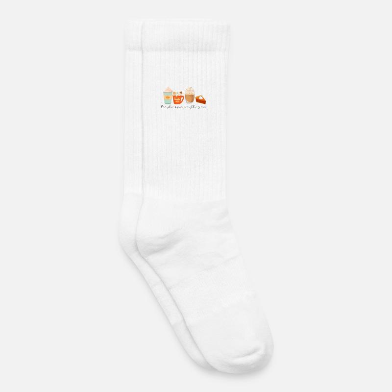 ☕ Pumpkin Spice Everything Nice 🎃 - Kids Tennis Socks - white
