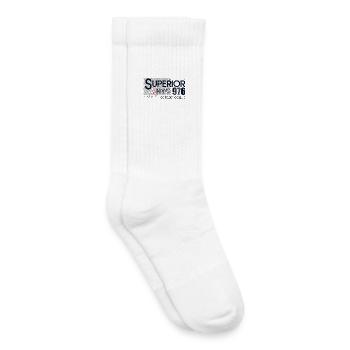Élégant imprimé abstrait géométrique - Chaussettes de tennis bio enfant - blanc - Droite