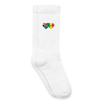 Südafrika Senegal Flagge Herz used - Kinder Tennissocken - Weiß - Rechts