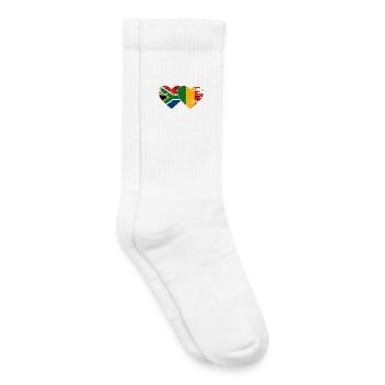 Südafrika Mali Flagge Herz used - Kinder Tennissocken - Weiß - Rechts