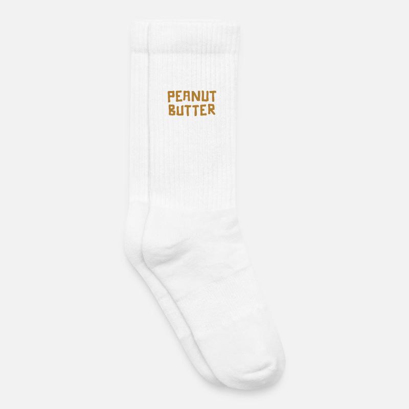 Erdnussbutter 🥜 - Kinder Tennissocken - Weiß