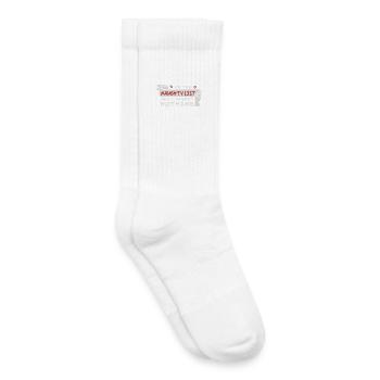 Sur la liste des vilains et ne regrette rien XMas Spruch - Chaussettes de tennis bio enfant - blanc - Droite