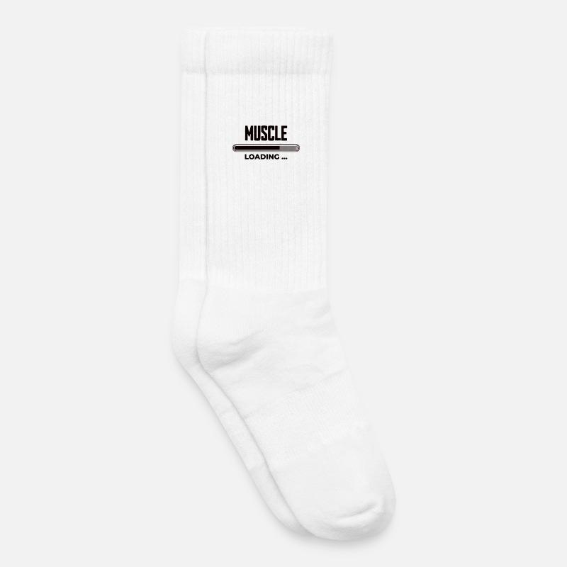Muscle Loading Progress - Kids Tennis Socks - white