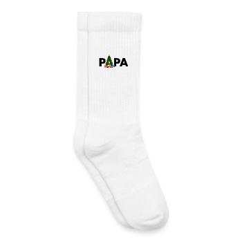 Papa Sapin de Noël - Chaussettes de tennis bio enfant - blanc - Droite