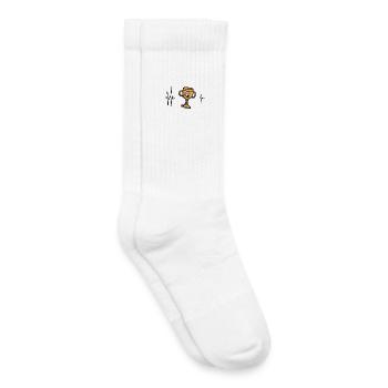 Trophée Vainqueur Champion Sport Compétition Cœur - Chaussettes de tennis bio enfant - blanc - Droite