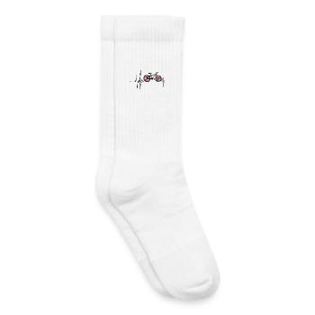 Bicycle Cycling Sport Road Heart Rhythm - Kids Tennis Socks - white - Right