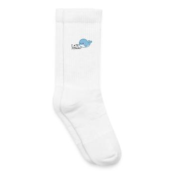 J’ai mangé Jonas – Baleine biblique drôle pour enfants - Chaussettes de tennis bio enfant - blanc - Droite