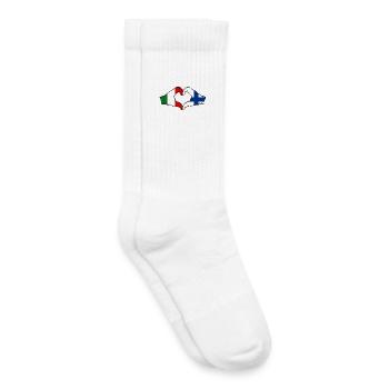 Italie Drapeau Finlande Mains Forme de cœur - Chaussettes de tennis bio enfant - blanc - Droite