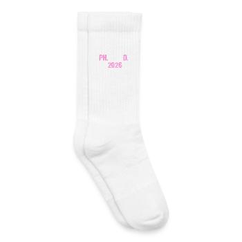 Doctor 2026 Degree Philistine Dissertation PhD - Kids Tennis Socks - white - Right
