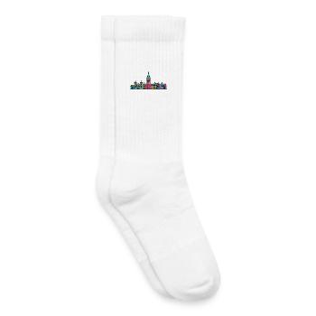 Nijmegen City Skyline Waal Bridge Line Art - Kinder Tennissocken - Weiß - Rechts