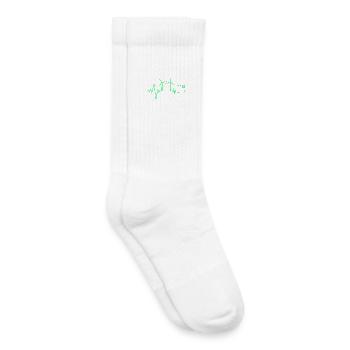 Éolienne, énergie éolienne, battement de cœur, protection de l’environnement, nature - Chaussettes de tennis bio enfant - blanc - Droite