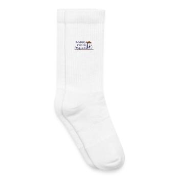 Running from my problems – Funny coffee saying - Kids Tennis Socks - white - Right
