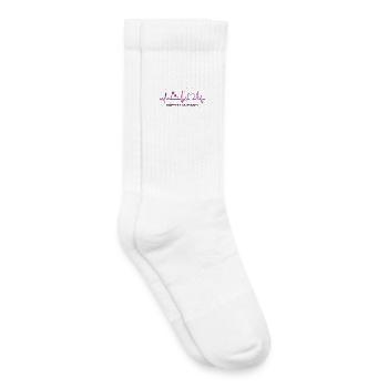 Confetti in the Heart - Rose - Chaussettes de tennis bio enfant - blanc - Droite