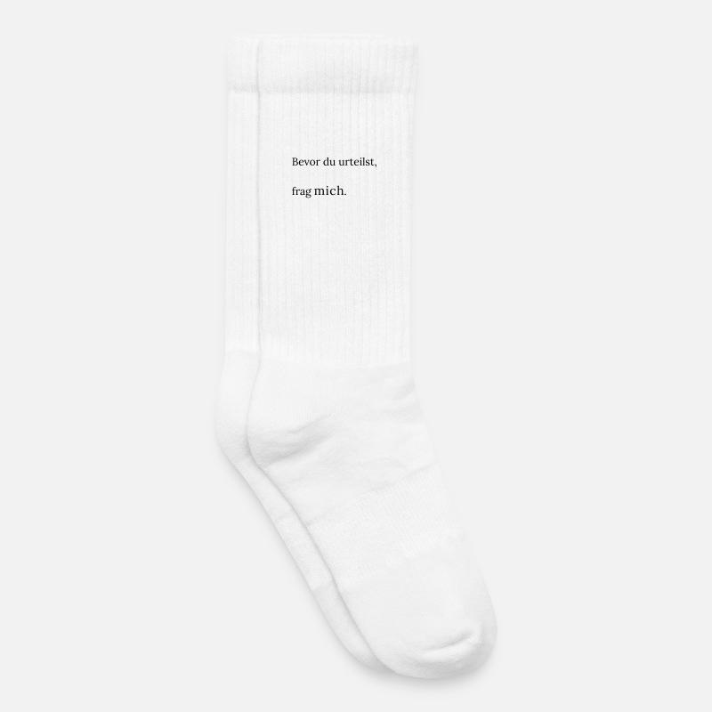 Frag_mich - Kinder Tennissocken - Weiß