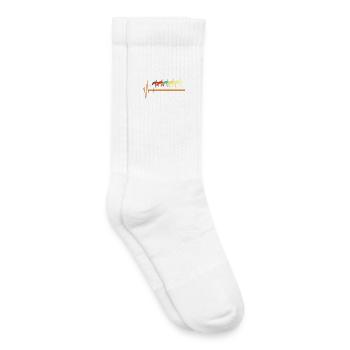 Hochsprung Heartbeat Retro Athletics Silhouette - Kinder Tennissocken - Weiß - Rechts
