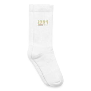 1984-Jubiläum-1984-retro-1984 - Kinder Tennissocken - Weiß - Rechts