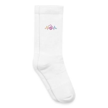 Volleyball Herzschlag - Kinder Tennissocken - Weiß - Rechts