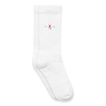 Écrographie du rythme auditif aérien, trapèze nuageux - Chaussettes de tennis bio enfant - blanc - Droite