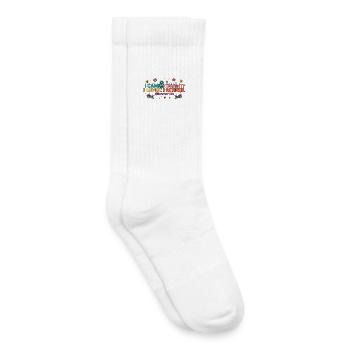 Je suis venu apprendre J’ai aimé Je prends ma retraite d’enseignant Retraite - Chaussettes de tennis bio enfant - blanc - Droite