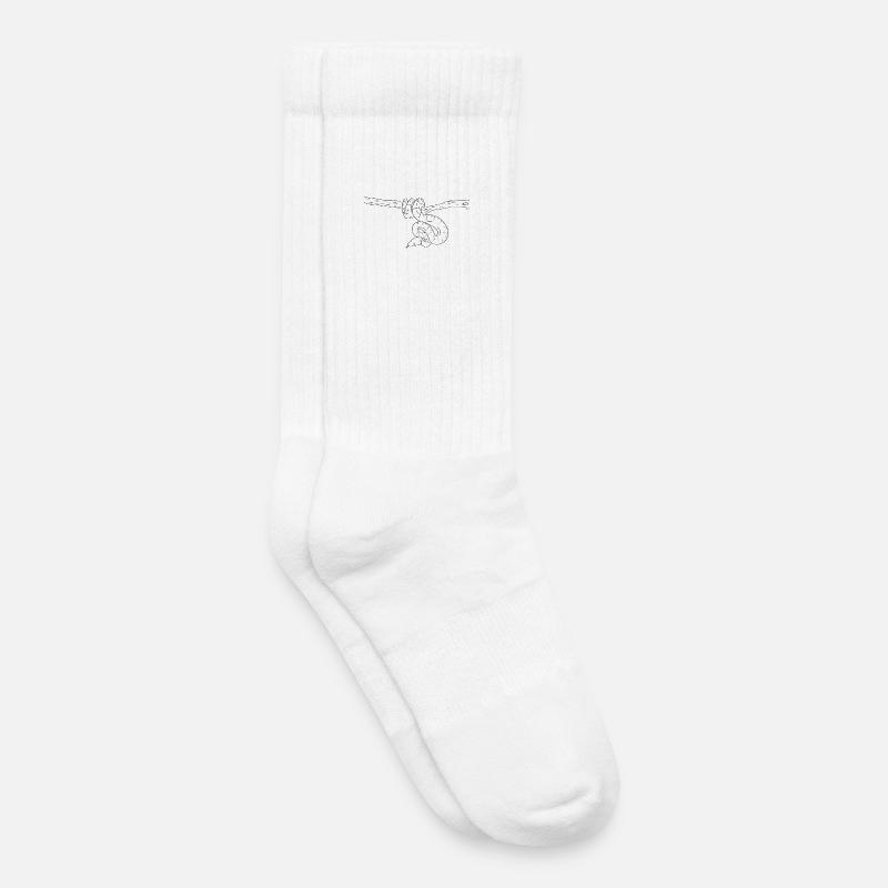 Snake (b&w) - Kinder Tennissocken - Weiß