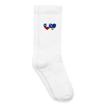 Chile_Curacao_Flagge_Herz - Kids Tennis Socks - white - Right