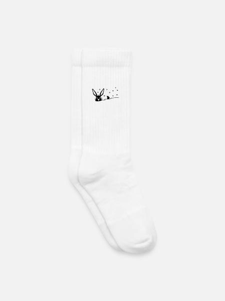 Niedlicher Hase im Schnee - Kinder Tennissocken - Weiß