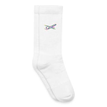 Buntes Flugzeug Flieger Kinder Herren Jungen Pilot - Kinder Tennissocken - Weiß - Rechts