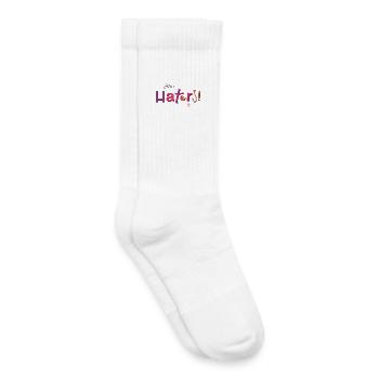 Bonjour les détracteurs ! Diction sympa - Chaussettes de tennis bio enfant - blanc - Droite
