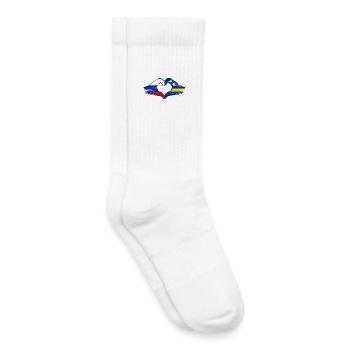 Russland Curacao Flagge Hände Herzform used - Kinder Tennissocken - Weiß - Rechts