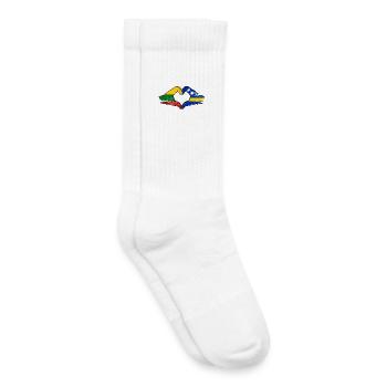 Litauen Curaçao Flagge Hände Herzform used - Kinder Tennissocken - Weiß - Rechts