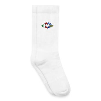 Italien Curacao Flagge Hände Herzform used - Kinder Tennissocken - Weiß - Rechts