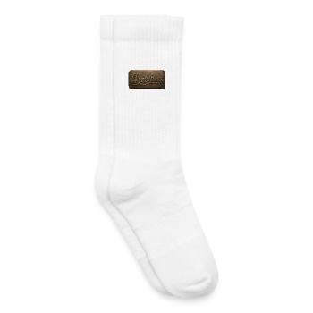 Plaque en relief de bronze des Frères - Chaussettes de tennis bio enfant - blanc - Droite