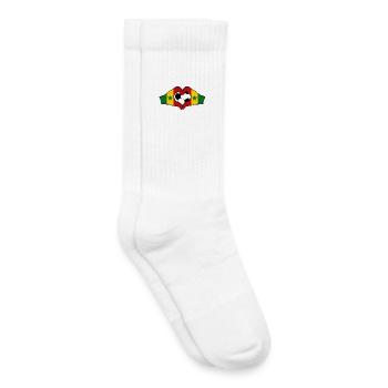 Drapeau du Sénégal Mains en forme de cœur - Chaussettes de tennis bio enfant - blanc - Droite