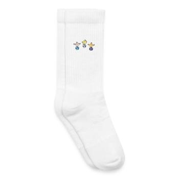 Des filles sur les ballons de football - Chaussettes de tennis bio enfant - blanc - Droite