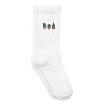 Drei Kakteen in Terrakotta-Töpfen - Kinder Tennissocken - Weiß - Rechts