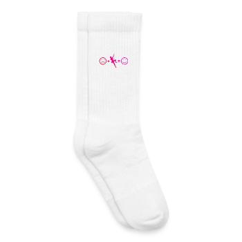Les alpinistes et les grimpeurs s’accordent ensemble - Chaussettes de tennis bio enfant - blanc - Droite