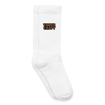 Timber Craft Lettering Logo - Kids Tennis Socks - white - Right