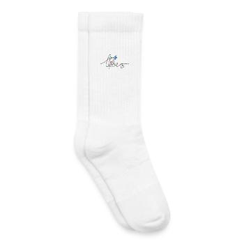 Flower Heart - Kids Tennis Socks - white - Right