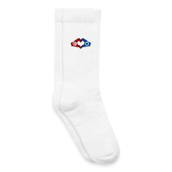 Tunisia Nazar Flag Hands Heart Shape - Kids Tennis Socks - white - Right