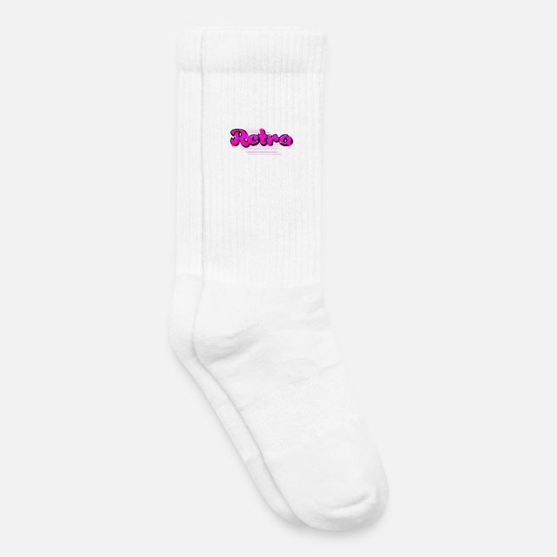 Retro - Kinder Tennissocken - Weiß