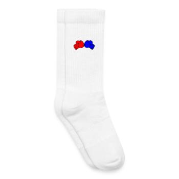 Deux gants de boxe rouge et bleu - Chaussettes de tennis bio enfant - blanc - Droite